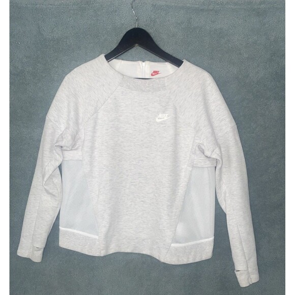 Nike Women's Tech Fleece Small Grey Mesh Athleisure Casual Athletic Workout Gym - Picture 1 of 12